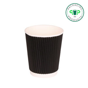 8oz Black Ripple Cup