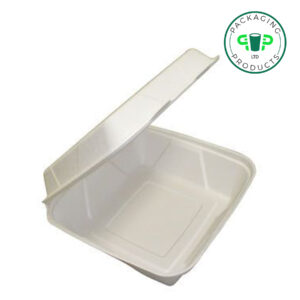 Bagasse Clamshell 8"x8"