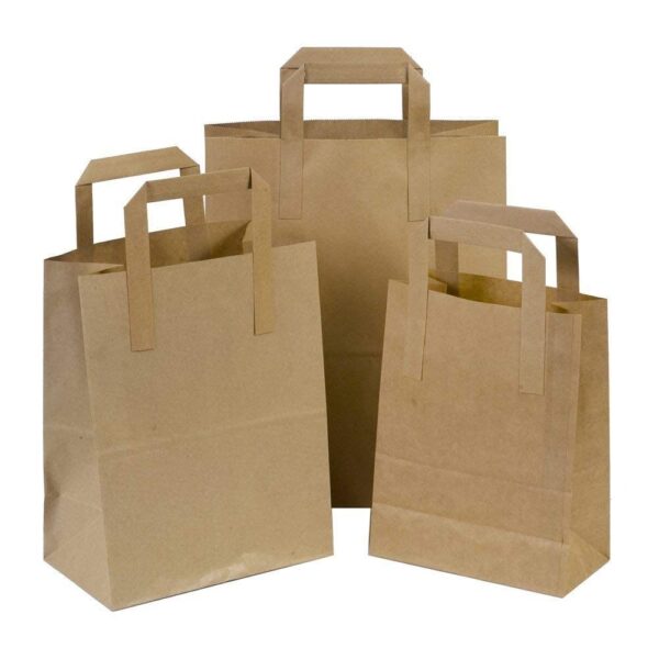 Small Brown SOS Carrier Bag - 9" x 7" x 3.5"
